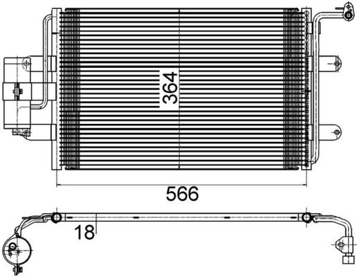 Condenser, air conditioning  Art. AC180000S