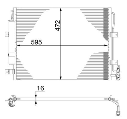 Condenser, air conditioning  Art. AC273000S