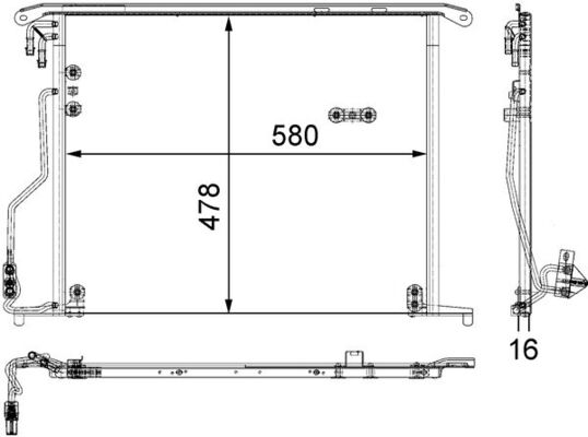 Condenser, air conditioning  Art. AC334000S