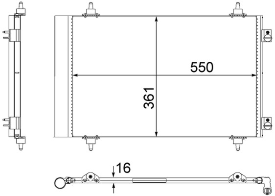 Condenser, air conditioning  Art. AC487000S