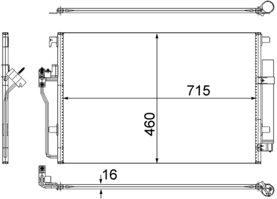 Condenser, air conditioning  Art. AC553001S