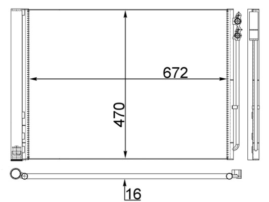 Condenser, air conditioning  Art. AC567000S