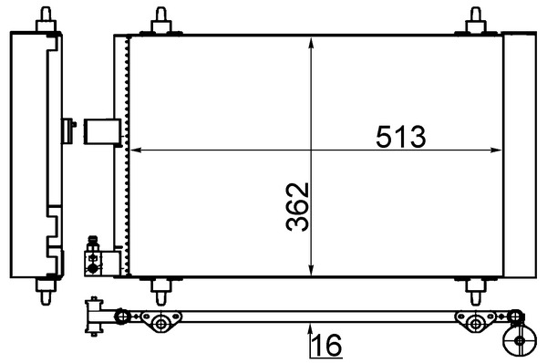 Condenser, air conditioning  Art. AC585001S