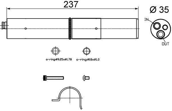 Dryer, air conditioning (R 134a)  Art. AD250000S