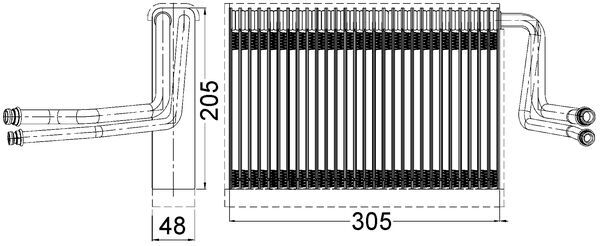 Evaporator, air conditioning (-)  Art. AE113000S