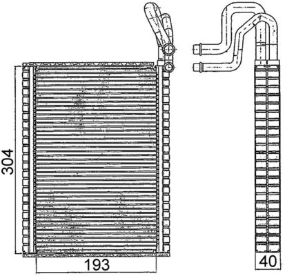 Evaporator, air conditioning (without expansion valve)  Art. AE116000S