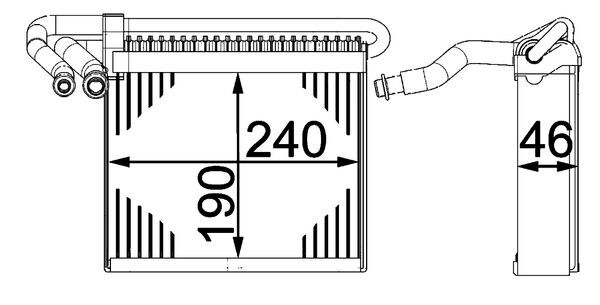 Evaporator, air conditioning  Art. AE70000P