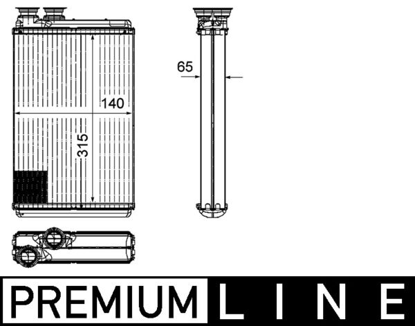 Heat Exchanger, interior heating  Art. AH195000P