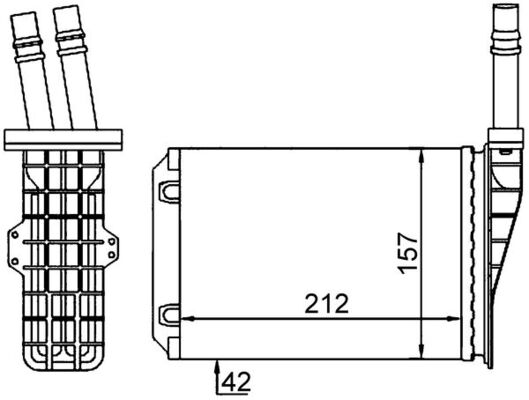 Heat Exchanger, interior heating  Art. AH209000S