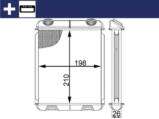 Heat Exchanger, interior heating  Art. AH21000S