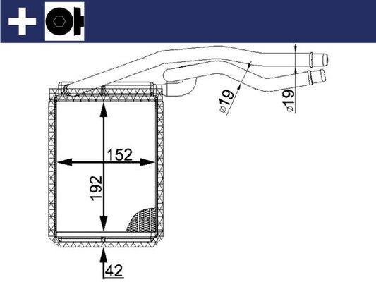 Heat Exchanger, interior heating  Art. AH22000S