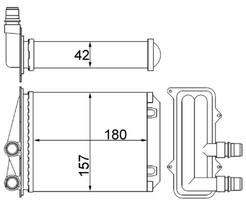 Heat Exchanger, interior heating (180x158x)  Art. AH246000S