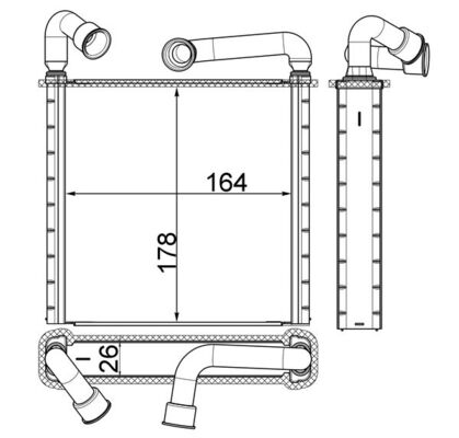 Heat Exchanger, interior heating (Denso)  Art. AH253000S