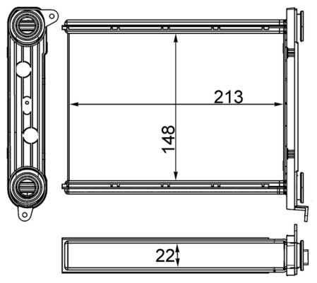 Heat Exchanger, interior heating  Art. AH259000S