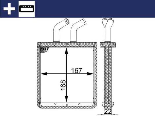 Heat Exchanger, interior heating  Art. AH55000S