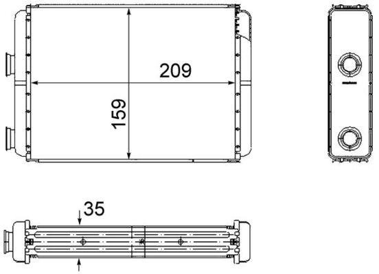 Heat Exchanger, interior heating  Art. AH60000S