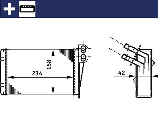 Heat Exchanger, interior heating  Art. AH73000S