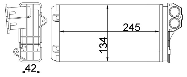 Heat Exchanger, interior heating (Double cloth)  Art. AH88000S