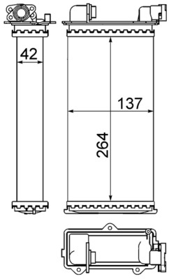 Heat Exchanger, interior heating  Art. AH94000S