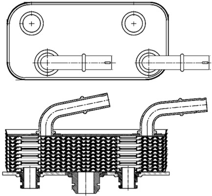 Oil Cooler, automatic transmission (1722 7,505,826)  Art. CLC180000S