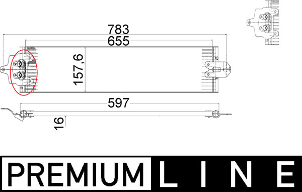 Oil Cooler, automatic transmission  Art. CLC49000P