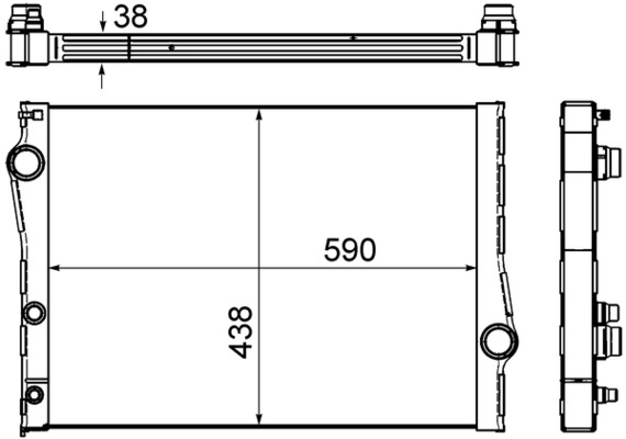 Radiator, engine cooling (590)  Art. CR1049000S