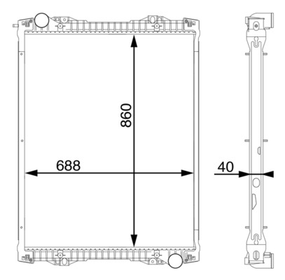 Radiator, engine cooling (Double cloth)  Art. CR1175000S