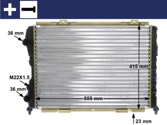 Radiator, engine cooling (Double cloth)  Art. CR1408000S