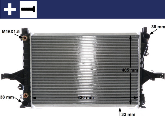 Radiator, engine cooling (Double cloth)  Art. CR1547000S