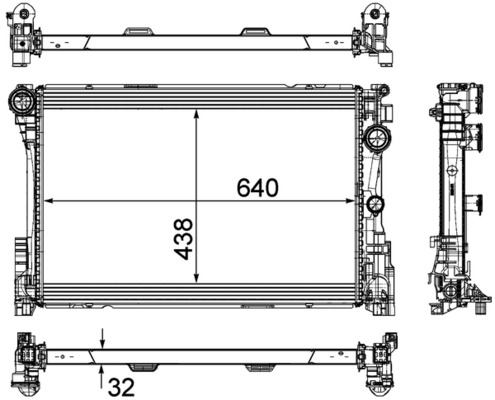 Radiator, engine cooling (Manual / accessory auto. gearing)  Art. CR1684000P