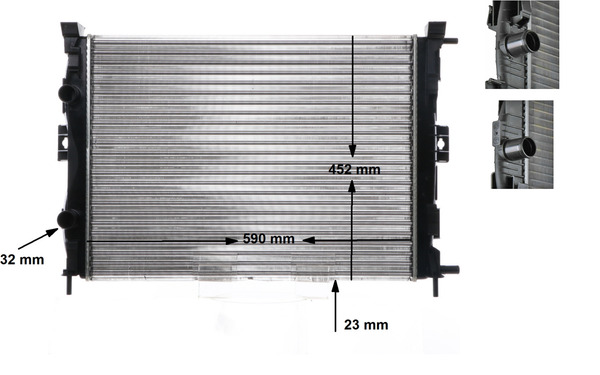 Radiator, engine cooling (Double cloth)  Art. CR1690000S