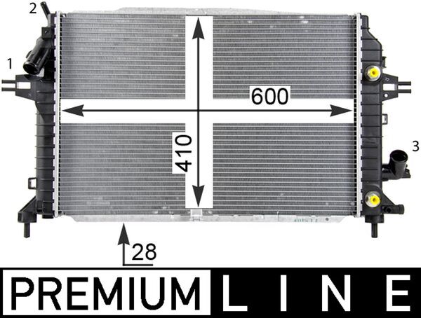 Radiator, engine cooling (Front axle)  Art. CR1857000P