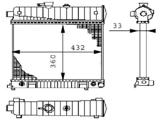 Radiator, engine cooling (Double cloth)  Art. CR2207000S