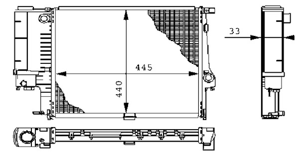 Radiator, engine cooling (Double cloth)  Art. CR239000S