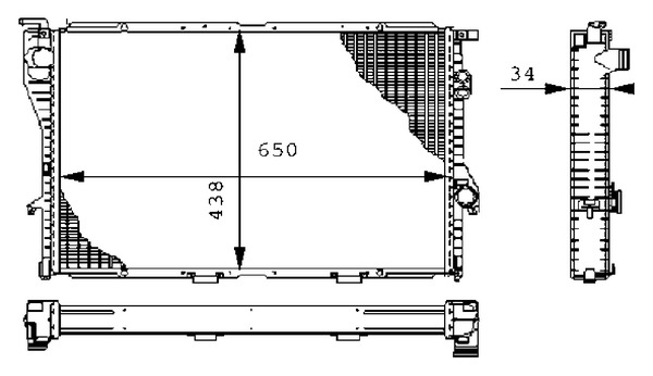 Radiator, engine cooling (Double cloth)  Art. CR242000S