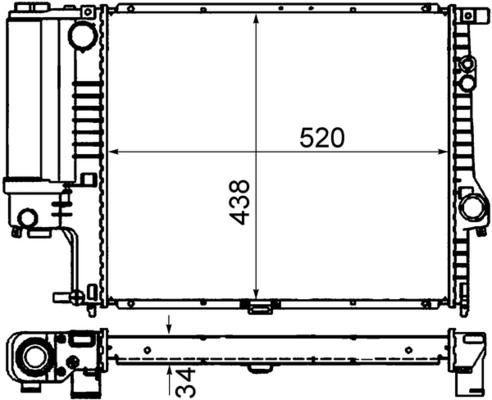 Radiator, engine cooling (Double cloth)  Art. CR244001S