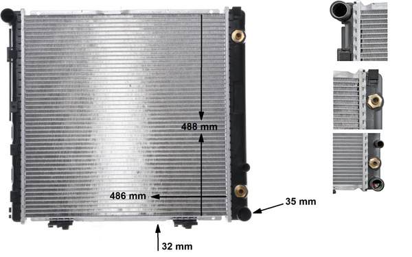 Radiator, engine cooling (Double cloth)  Art. CR291000S