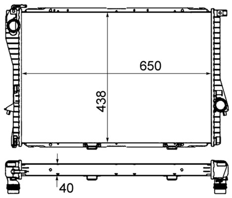 Radiator, engine cooling (Double cloth)  Art. CR295000S