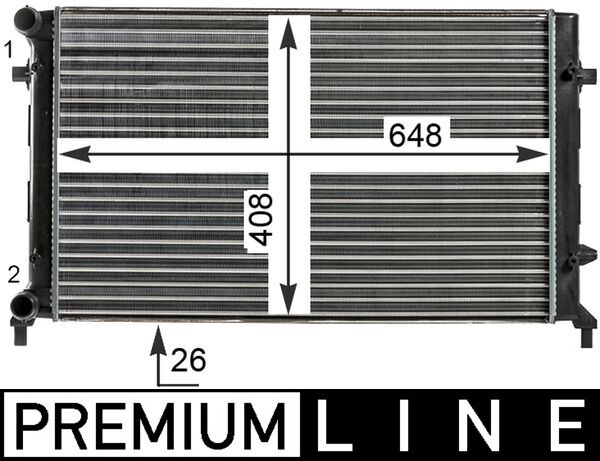 Radiator, engine cooling (Double cloth)  Art. CR30000P