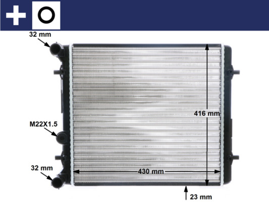 Radiator, engine cooling (Double cloth)  Art. CR367000S