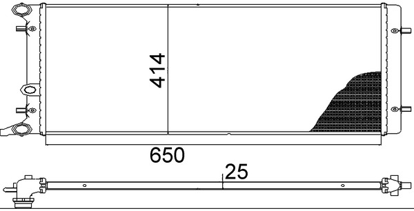 Radiator, engine cooling (Double cloth)  Art. CR368001S