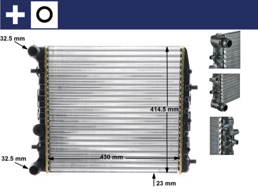 Radiator, engine cooling (Double cloth)  Art. CR454000S