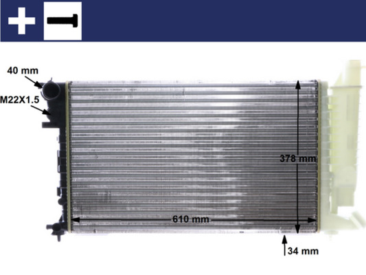 Radiator, engine cooling (Double cloth)  Art. CR481000S