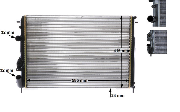 Radiator, engine cooling (Double cloth)  Art. CR493000S