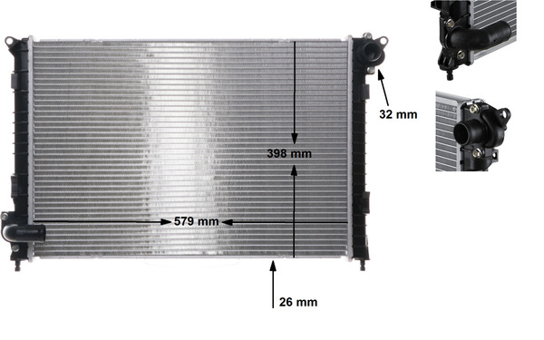 Radiator, engine cooling (Double cloth)  Art. CR983000S