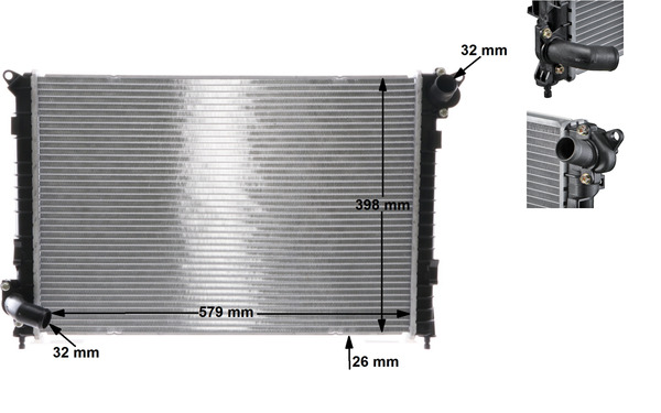 Radiator, engine cooling (Double cloth)  Art. CR985000S