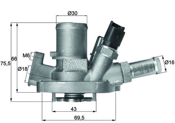 Thermostat, coolant  Art. TI15180