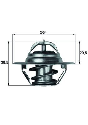 Thermostat, coolant (Front axle)  Art. TX383D