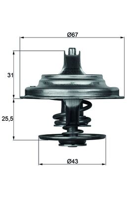 Thermostat, coolant  Art. TX2383D