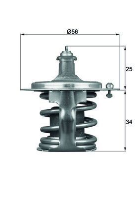 Thermostat, coolant (Front axle)  Art. TX7978D